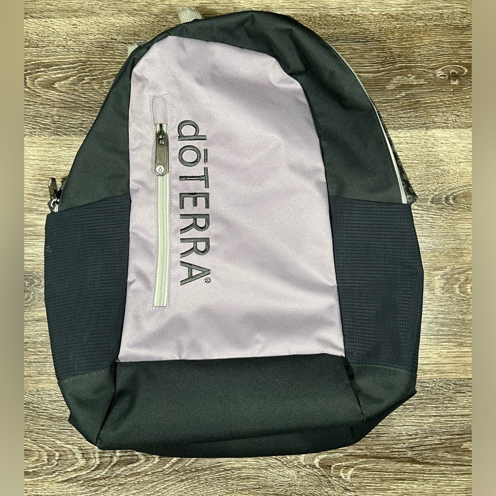 dōTERRA Backpack Lilac Black Logo Back‎ Support Padded Straps Travel Bag